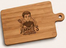 Houten snijplank met logo